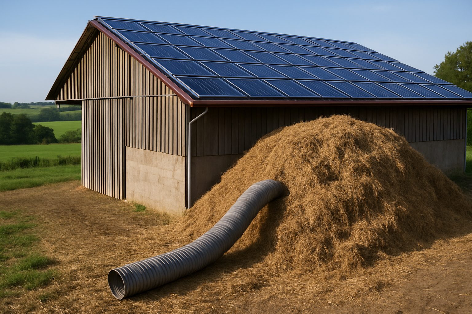 Illustration : séchage solaire par insufflation