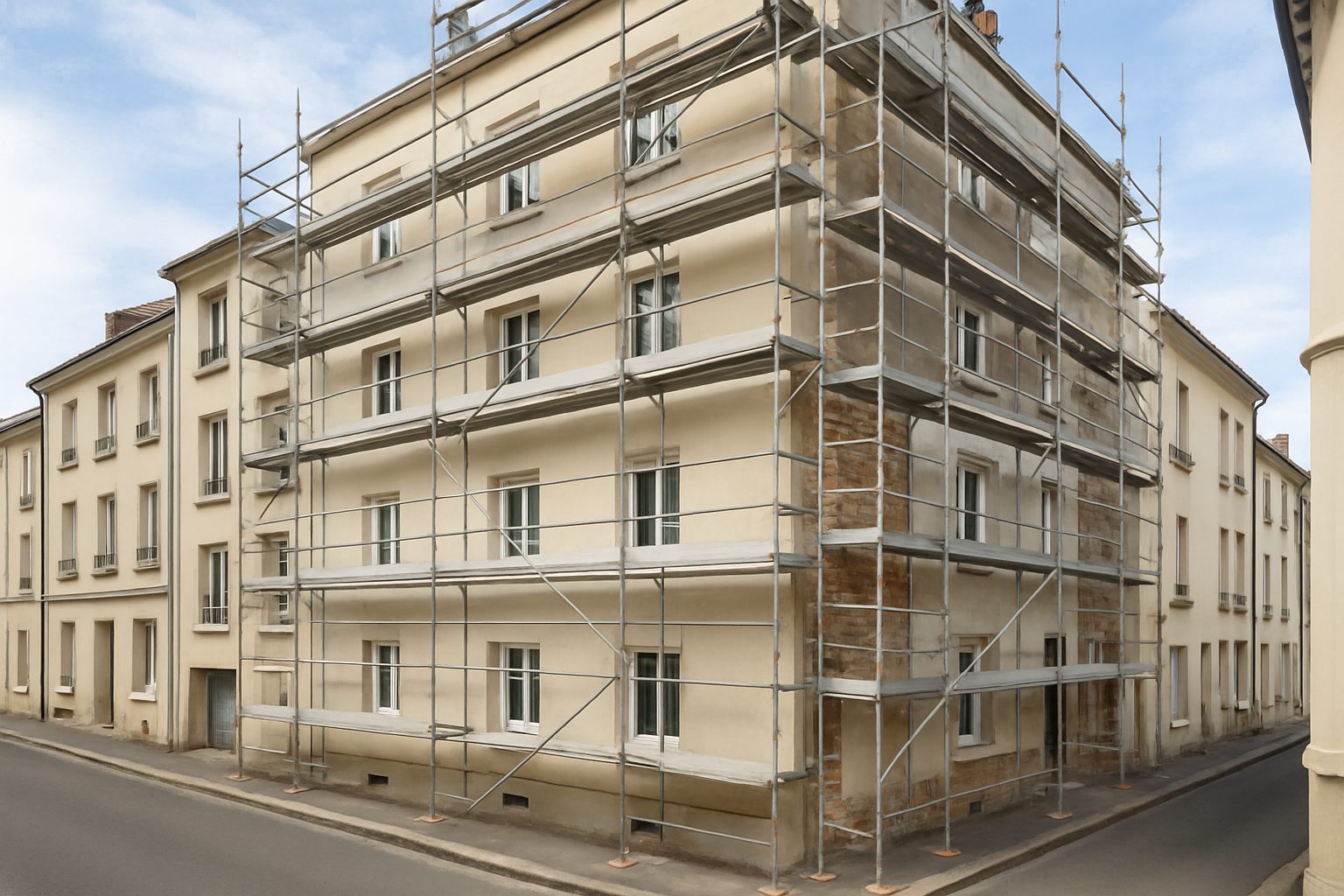 Illustration : rénovation globale d’un bâtiment résidentiel collectif